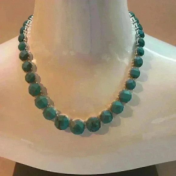 Ralph Lauren Silver Tone Turquoise Necklace - Picture 7 of 7